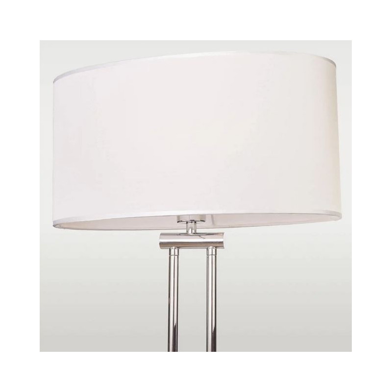 Lampadaire ATHENS ovale E27 blanc / chrome 