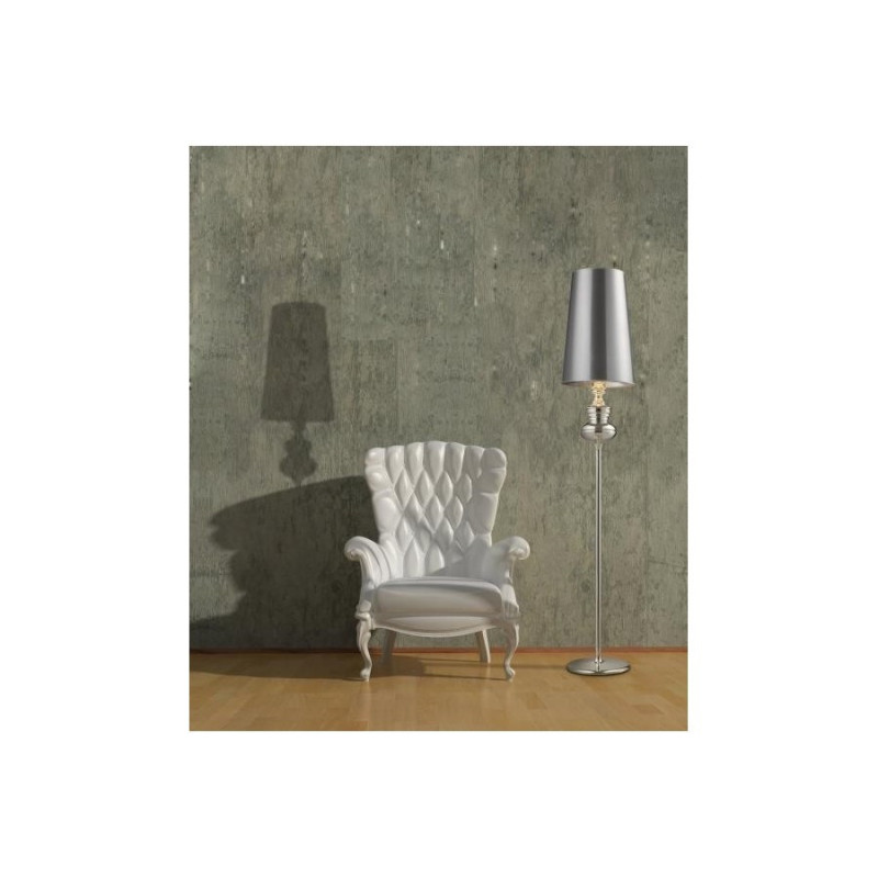 Lampadaire BAROCO E27 15W argent 