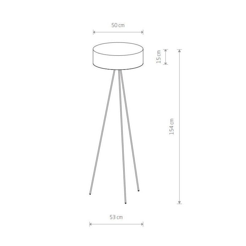 Lampadaire CADILAC 3xE27 - noir 