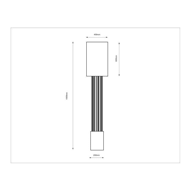 Lampadaire DOHAR IHI E27 - blanc / laiton 