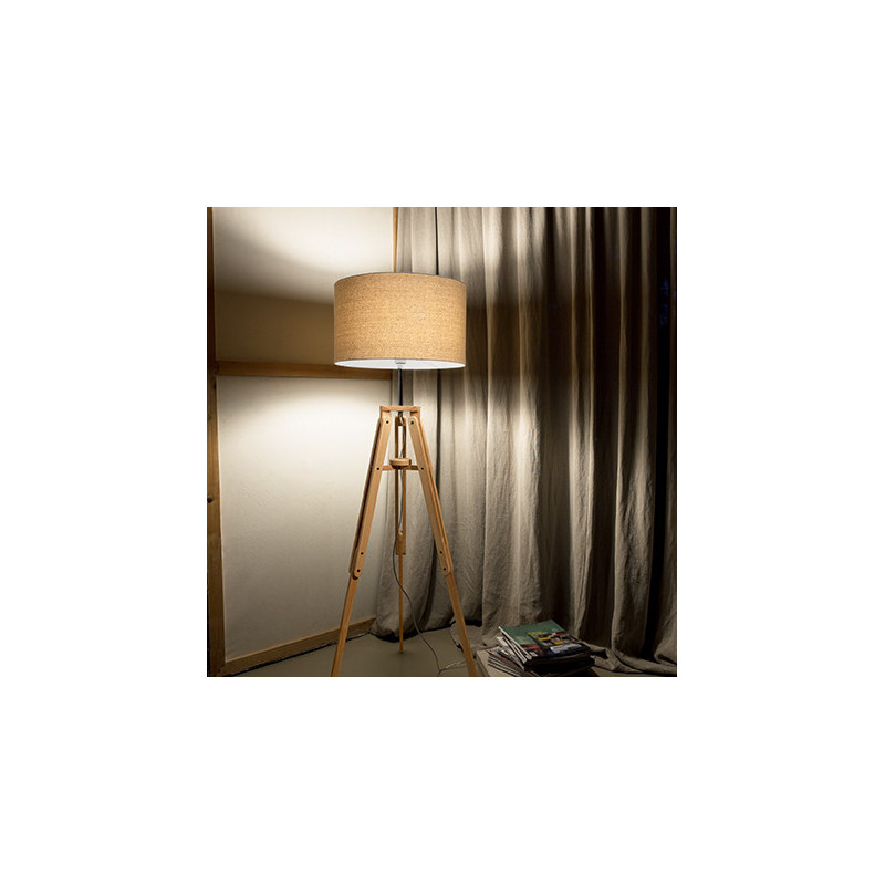 Lampadaire KLIMT PT1 E27 bois / beige 