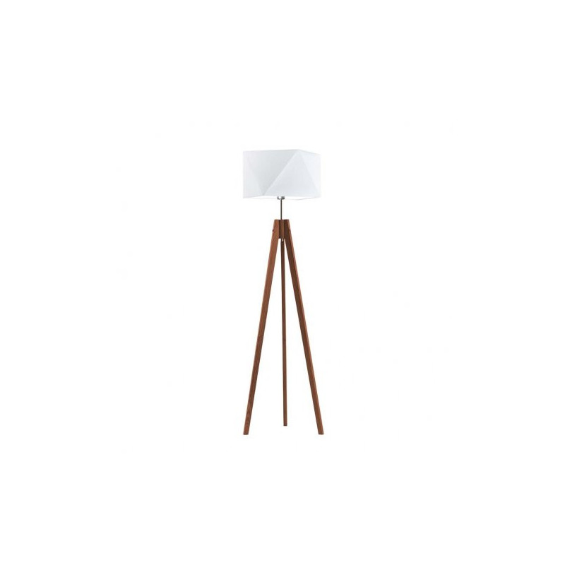 Lampadaire LAGOS E27 - acajou / blanc 