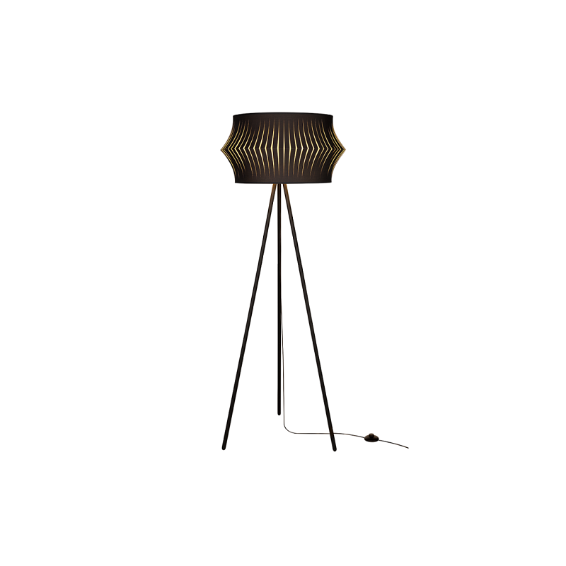 Lampadaire LOTUS E27 - noir / anthracite 