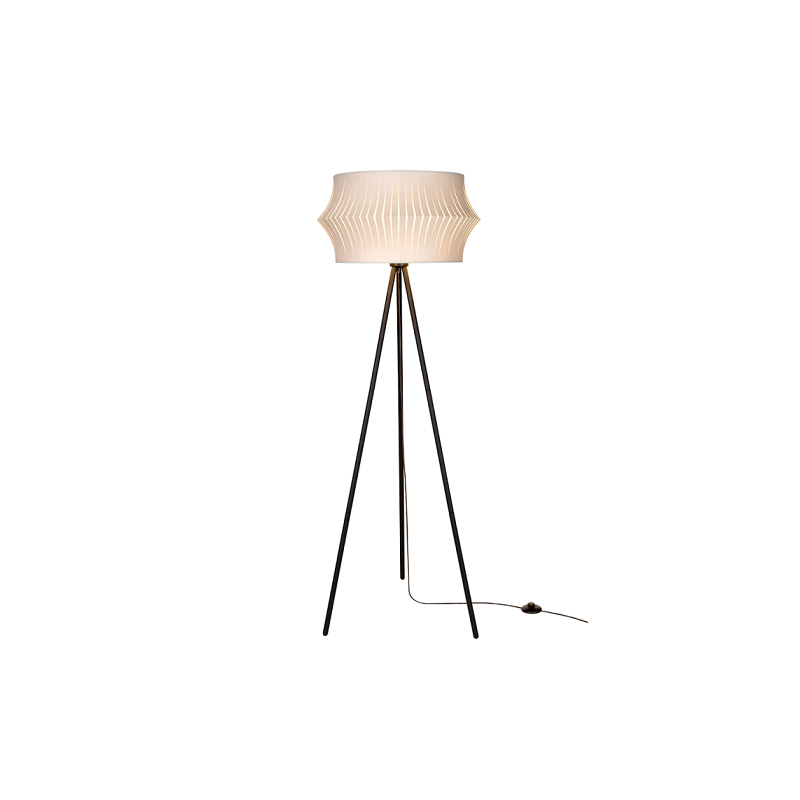 Lampadaire LOTUS E27 - noir / gris 