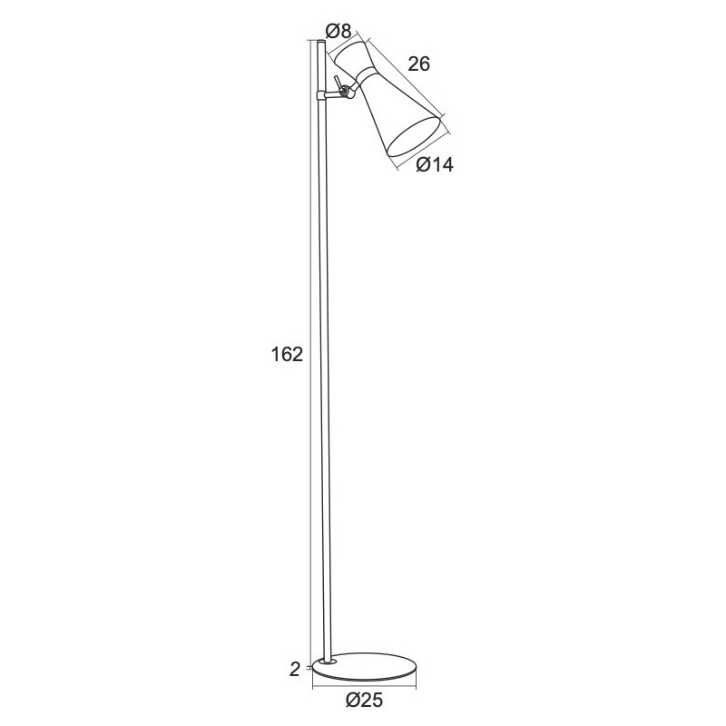 Lampadaire LUKKA E27 - blanc 