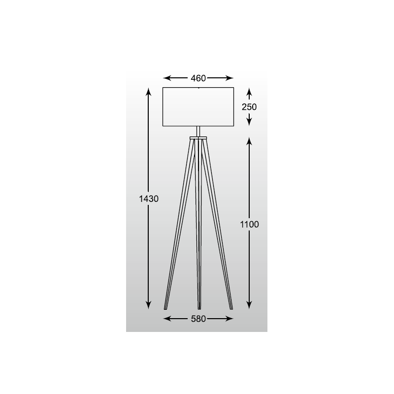 Lampadaire MARESCA 1xE27 noir 