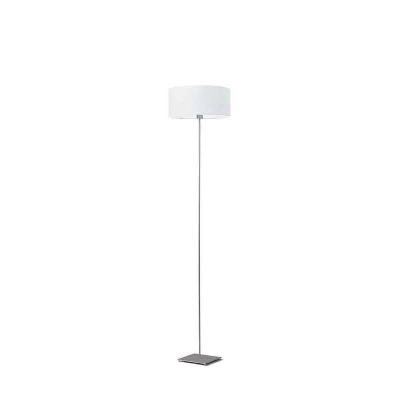 Lampadaire MEXICO E27 - acier / blanc 