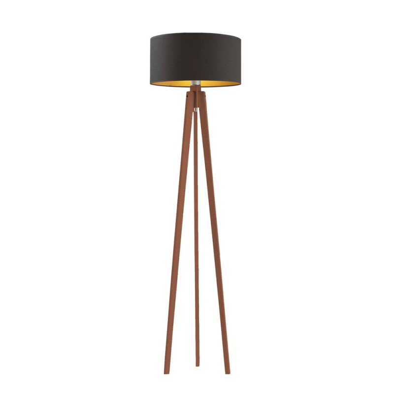 Lampadaire MIAMI GOLD E27 - noir / ébène 