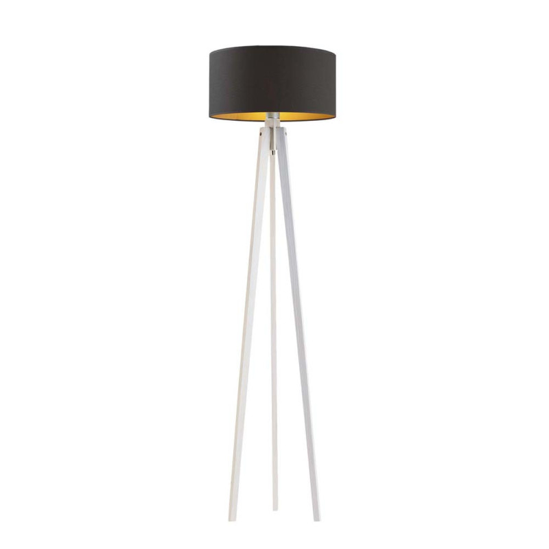 Lampadaire MIAMI GOLD E27 - noir / ébène 