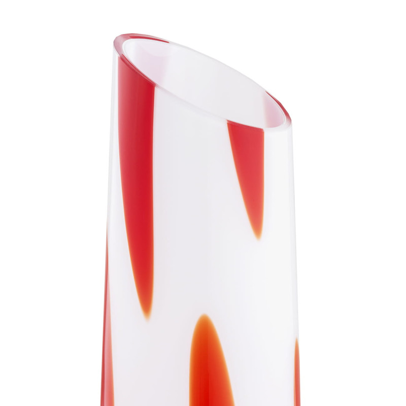 Lampadaire POLONIA 2xE27 - opale / rouge 