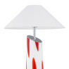 Lampadaire POLONIA 2xE27 - opale / rouge / chrome 