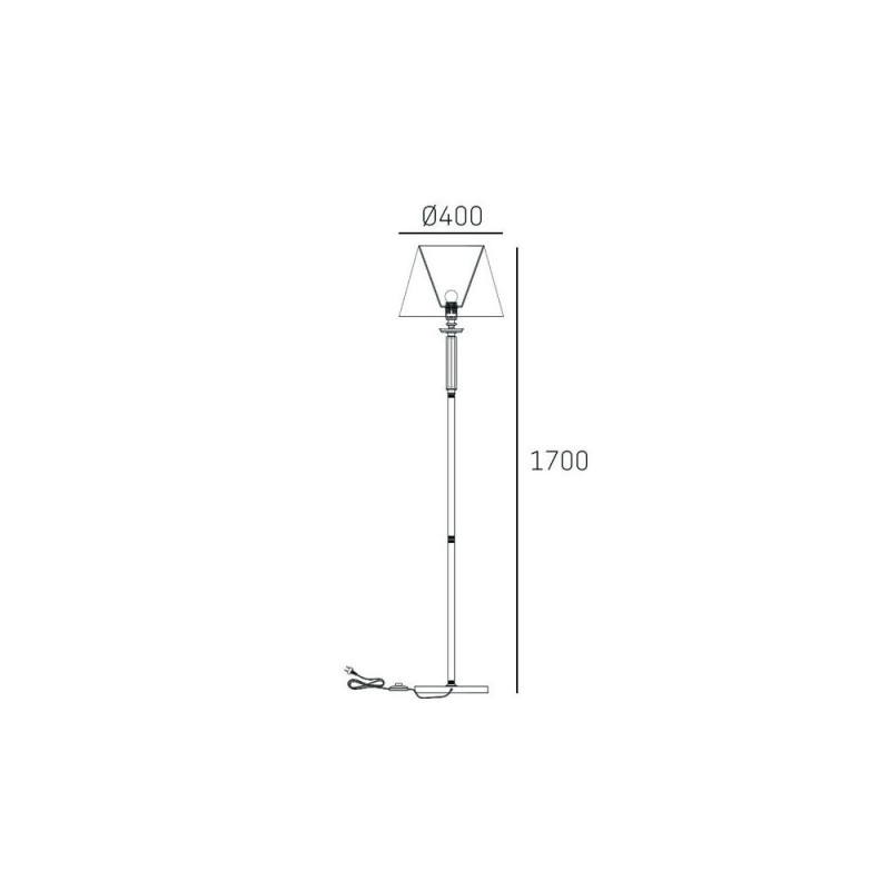 Lampadaire SIENA E27 - blanc / nickel 