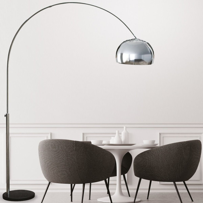 Lampadaire SOHO E27 chrome / granit 