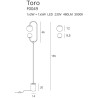 Lampadaire TORO LED 8W 3000K - or 