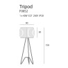 Lampadaire TRIPOD Ø40 E27 - noir / blanc 