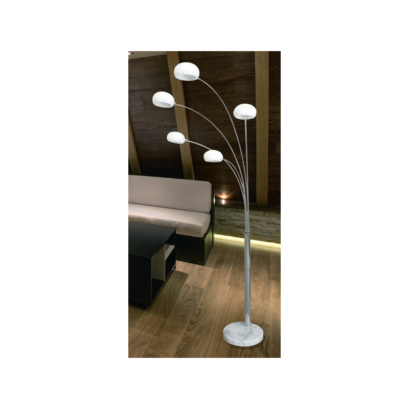 Lampadaire VENTI 5xE14 blanc / chrome 