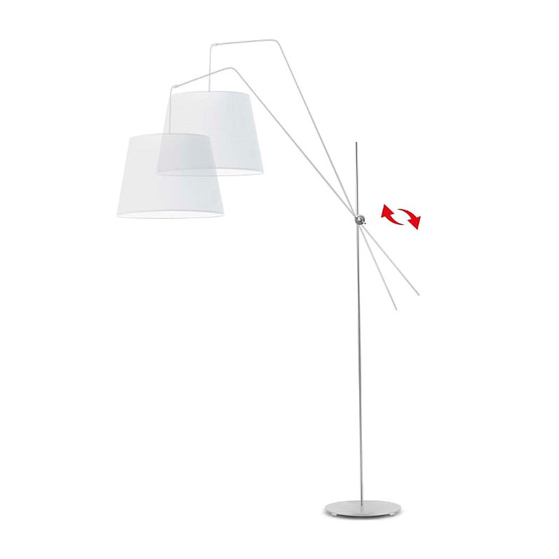 Lampadaire VIGO E27 - blanc / graphite 