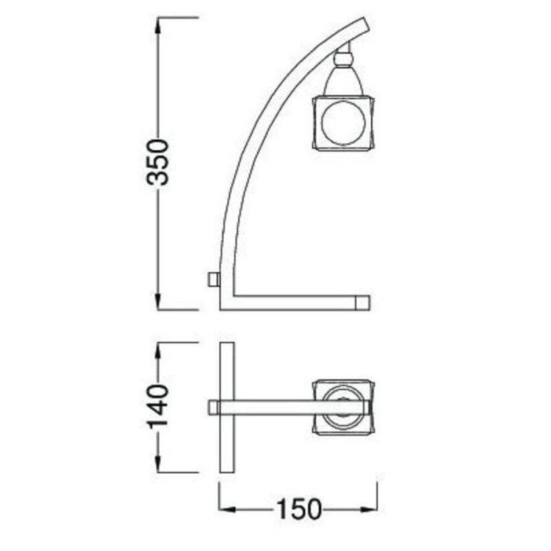 Lampe à poser CUADRAX CH.CRIST G9 - chromé 