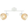 Luminaire ATARRI bandeau 2xE14 - blanc / bois 