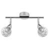 Luminaire BOLO bande LED 2x6W - chrome 