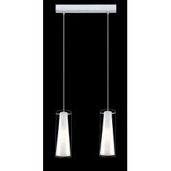 Lampe Suspendue design Lustre CAROLE 2xE27 - chromé