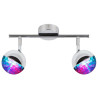 Luminaire PARTY 2x3W ruban LED RGB - chrome 