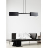 Lampe Suspendue design TOLOS 2 NOIR 2xE27 - noir