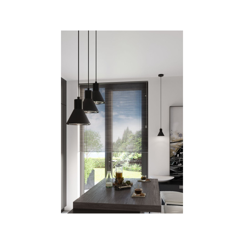 Lampe Suspendue design TAZILA 3xGU10 ES111 - noir