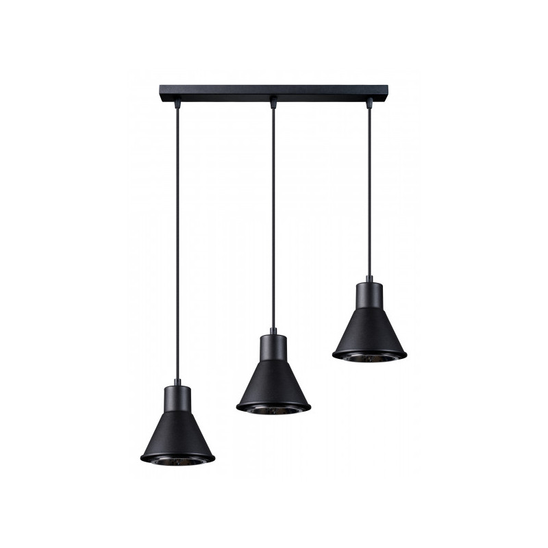 Lampe Suspendue design TAZILA 3xGU10 ES111 - noir