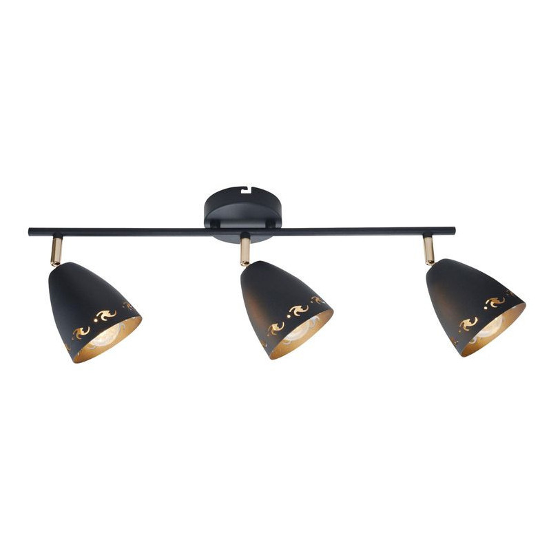 Luminaire COTY bandeau 3xE14 - noir mat 