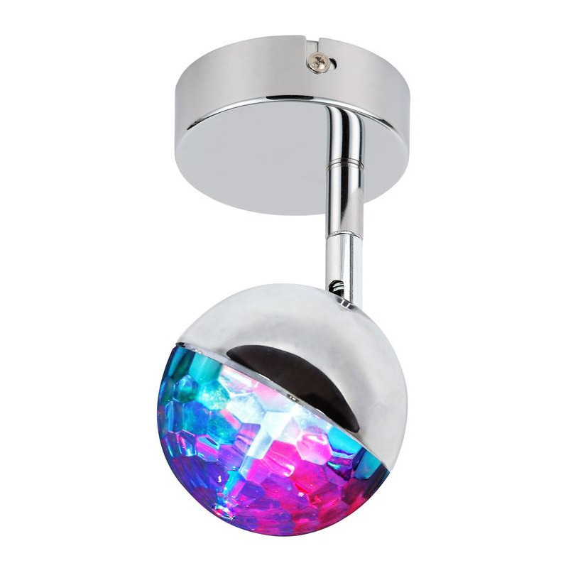 Luminaire Applique PARTY LED 3W RGB - chrome 