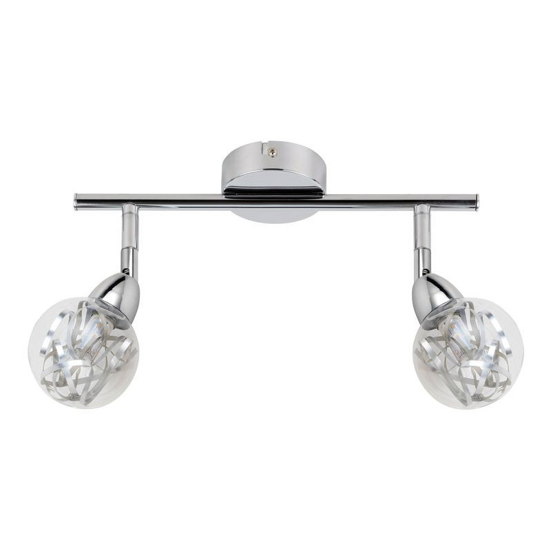 Luminaire BOLO bande LED 2x6W - chrome 