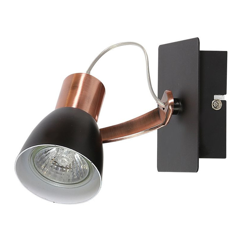 MARKUS luminaire GU10 applique - noir / cuivre 