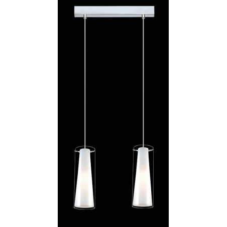 Lampe Suspendue design Lustre CAROLE 2xE27 - chromé