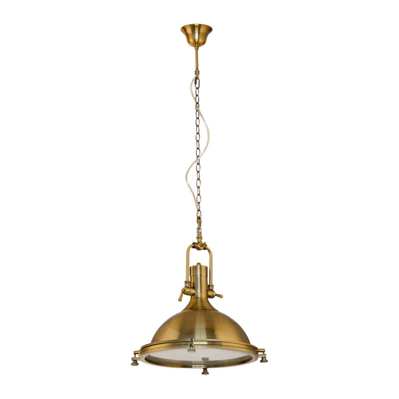 Luminaire Suspension Industriel Lustre MADISON bronze ancien