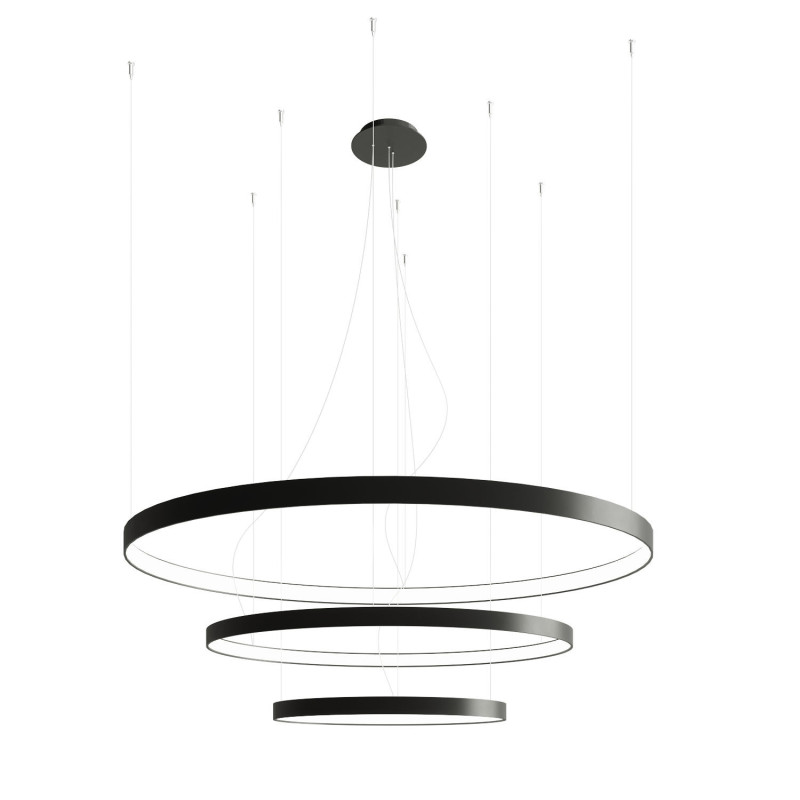 Suspension Design Lustre RIO 3 LED 150W 3000K CRI90 - noir