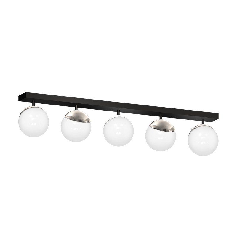 Moulure pour plafond SFERA 5xE14 - noir / chrome 