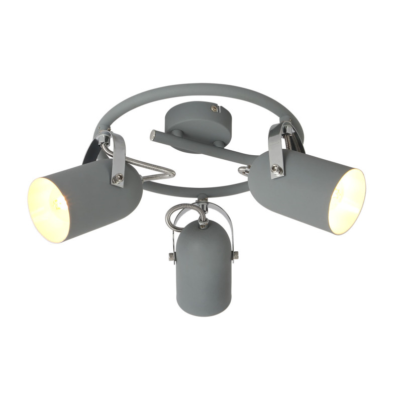 Luminaire GRIS spirale 3xE14 - gris 