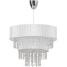 Lampe suspendue TOSCANA E27 - blanc / cristaux Cristal