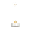 Lampe Suspendue design TORIN E27 - blanc / bois