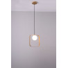 Suspension luminaire TULA carrée G9 - or / blanc