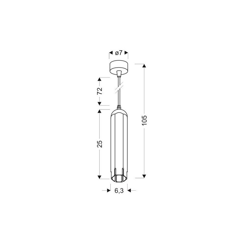 Suspension design TUBA SIXOBOK GU10 - blanc