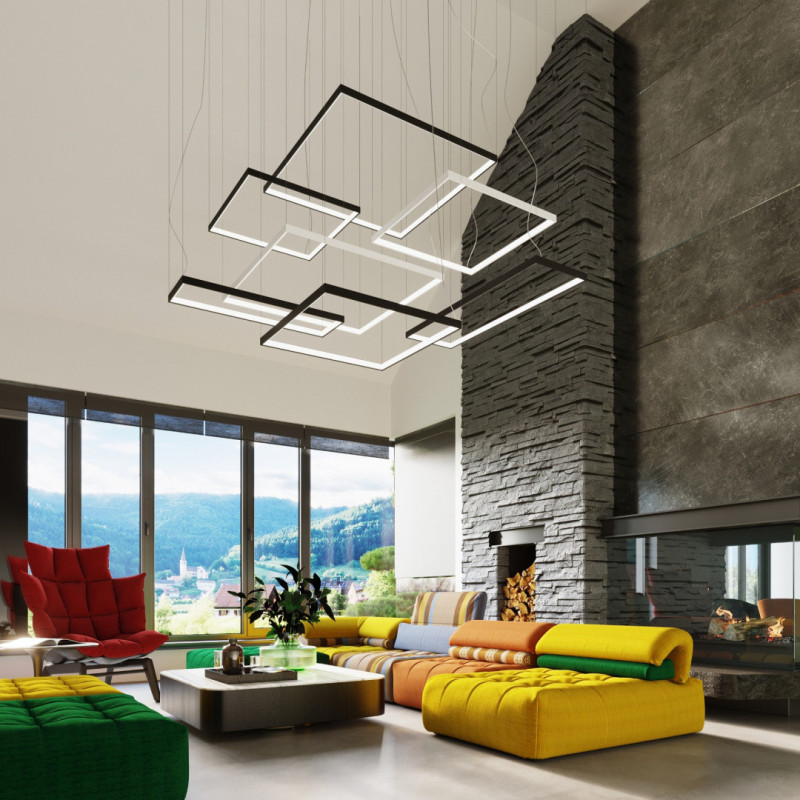 Suspension luminaire design TUULA L LED 50W 3000K CRI90 - noir