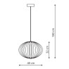 Luminaire Design suspendue TREVISO Small LED 18W 3000K - noir