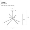 Lampe Design suspendue SPIDER LED 33W 3000K - noir