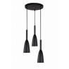 Lampe Suspendue design SOLIN 3xE27 noir