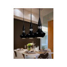 Lampe Suspendue design TASOS 1 E14 40W noir, chrome