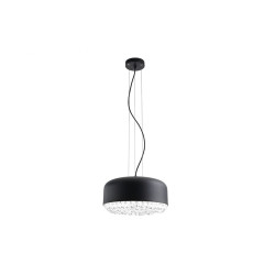 Lampe Suspendue avec abat-jour TARANT Ø35 3xE27 - noir / cristal