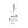 Lampe Suspendue design STYLO 8 8xG9 - chrome