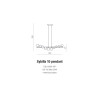 Lampe Suspendue design SYBILLA G9 10x25W blanc, chrome